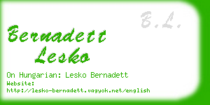 bernadett lesko business card